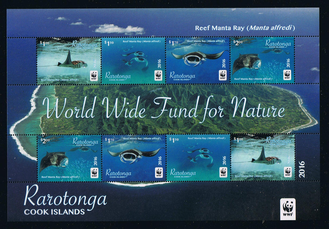 # 1551 (2016) WWF Reef Manta Ray Miniature Sheet