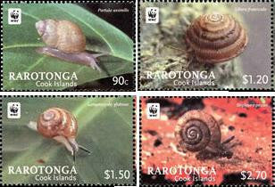 # 1409-12 WWF 2012 Land Snails - Sgls, Set/4