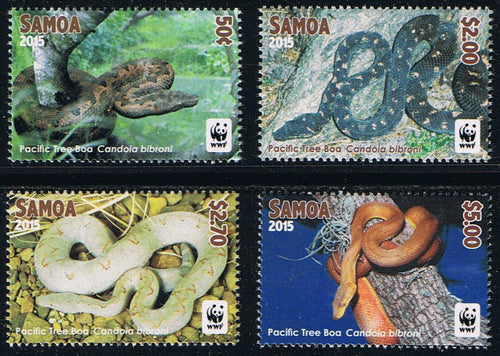 Samoa # 1202-05 (2015) WWF Pacific Tree Boa Snake