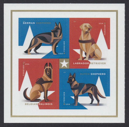 # 5405-08 (2019) Military Working Dogs - Bklt BK/4, MNH