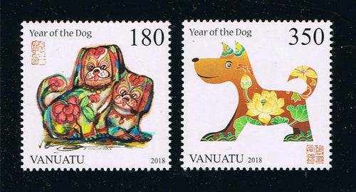 Vanuatu (2017) #1104-05 Year of the Dog - Sgls, Set/2