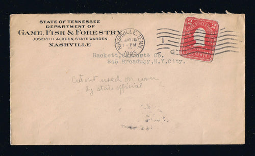 # U395 - Tenn. State Official Cover - Illegal Usage